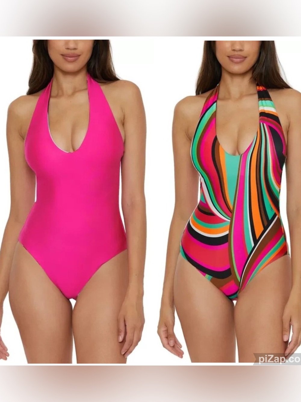 Trina Turk Reversible Halter One Piece Swimsuit